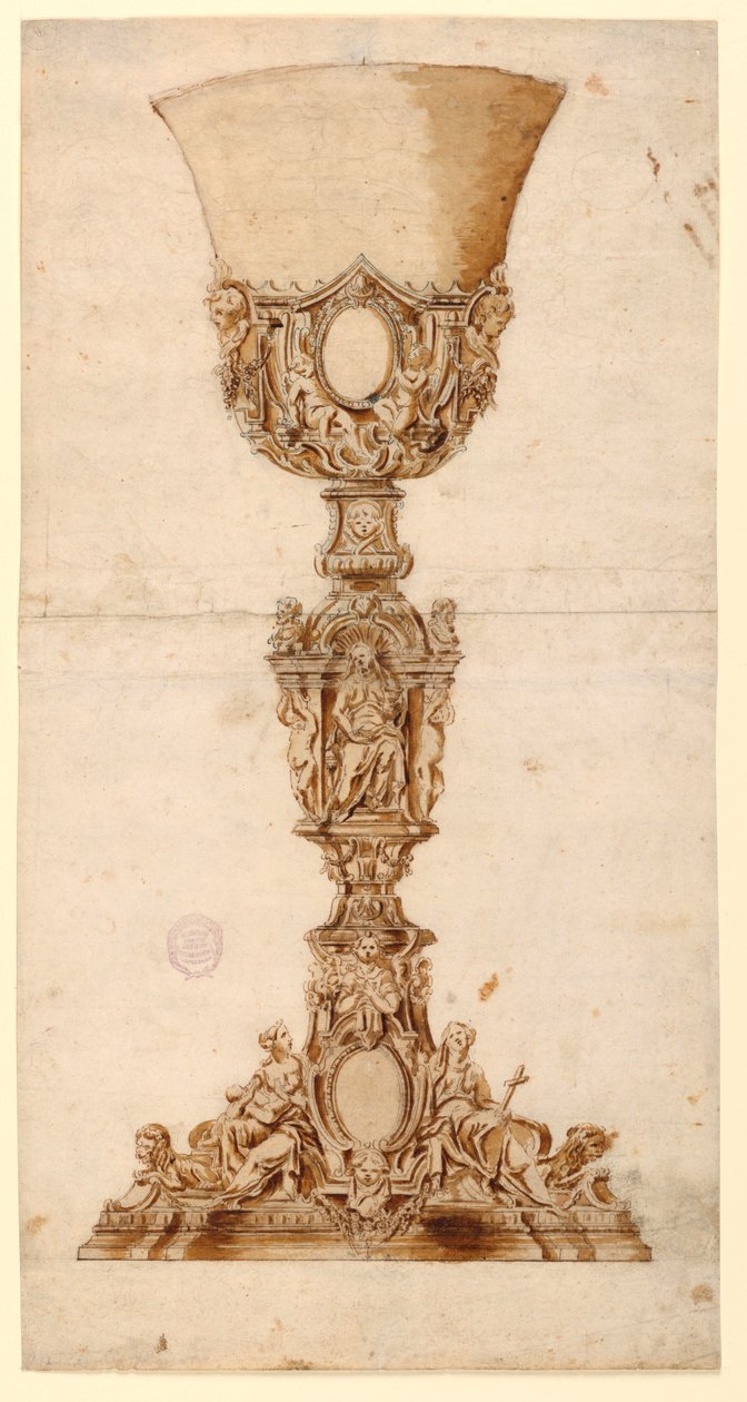 Çizim, Kadeh Tasarımı, 1710-1740 by Unknown artistUnknown artist