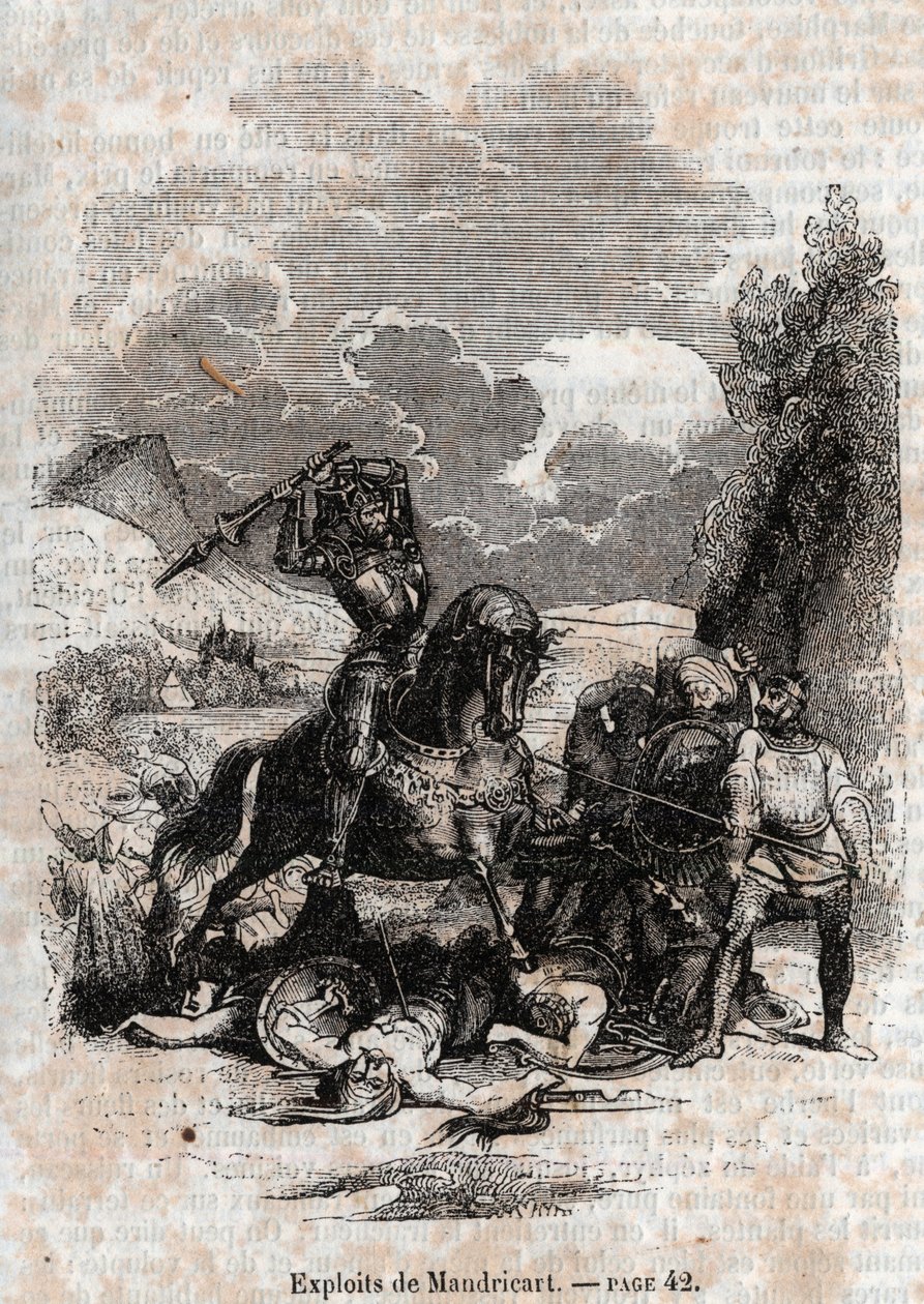 1851 gravürü “” Roland furieux”” by Unknown artist