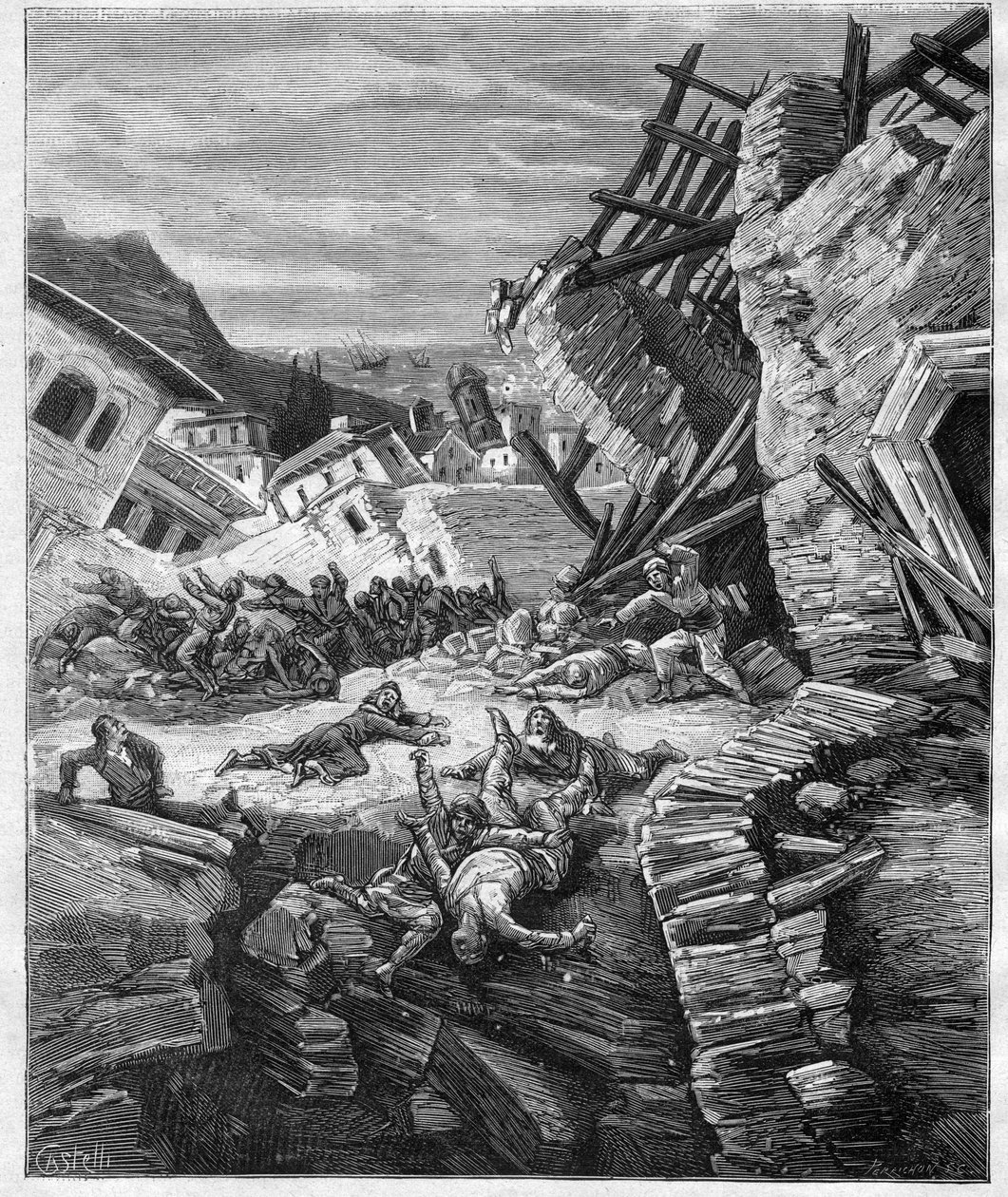 1881 Sakız Adası depremi - Yunanistan - Sakız Adası depremi by Unknown artist