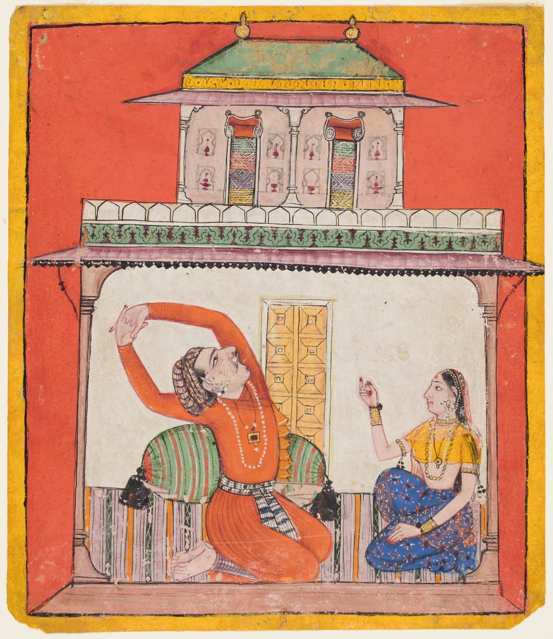 Sabah Erken Odalarında Bir Çift: Chamba Ragamala'dan Shri'li Vighada Ragaputra by Unknown artist