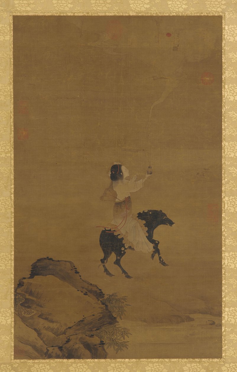 Bir domuz hayvanı üzerinde bir Kadın Ölümsüz by Unknown artist