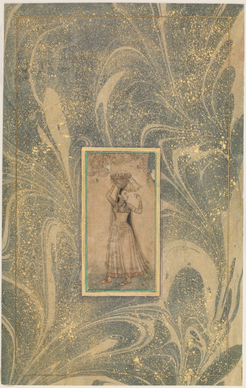 Kafasında Sepet Taşıyan Kız by Unknown artist