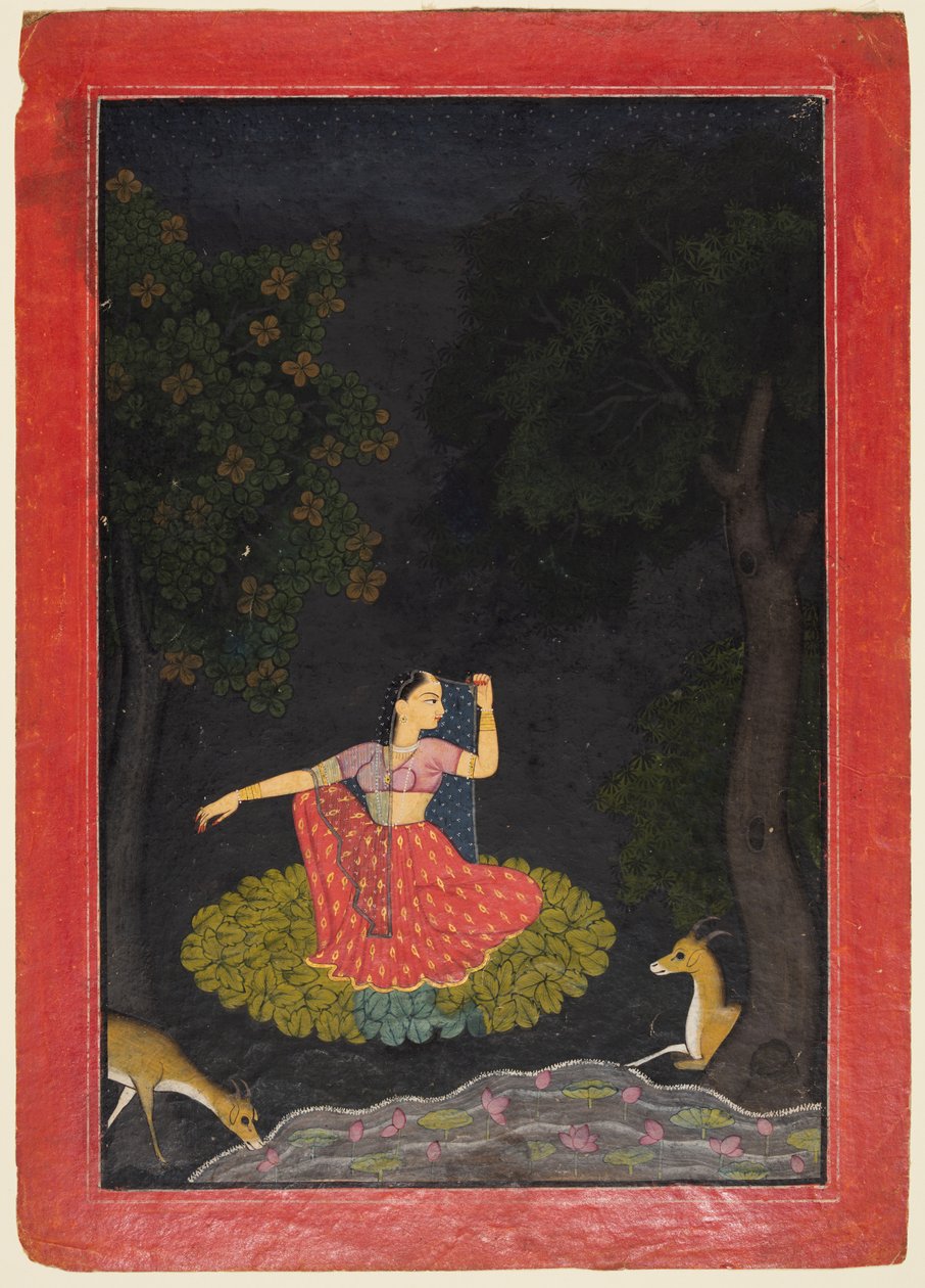 Sevgilisini Bekleyen Bir Kahraman: Bir Nurpur Rasikapriya'dan Vasakasajja Nayika by Unknown artist