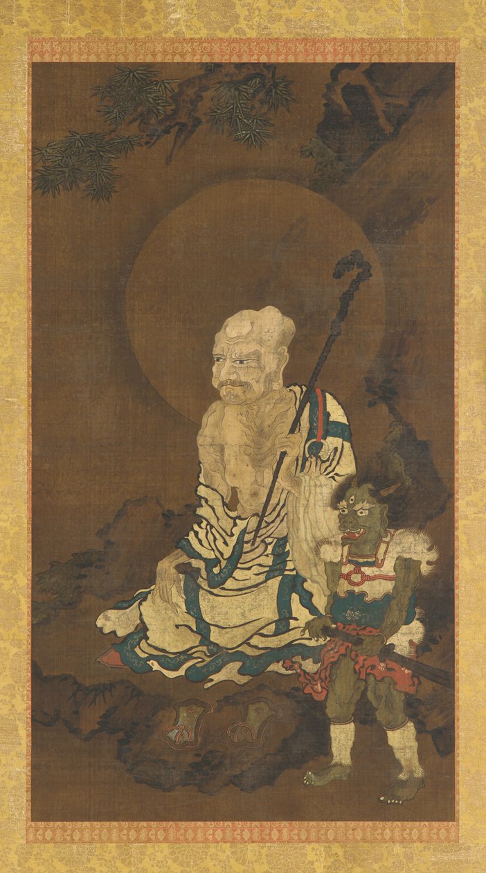 Bir Luohan ve bir iblis by Unknown artist