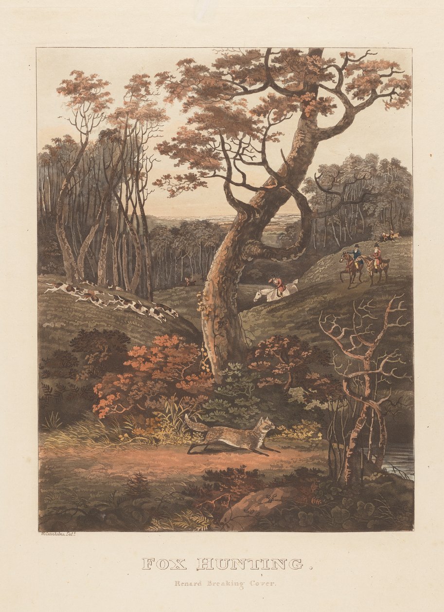 Bir Çift: Tilki Avı; (1) Renard Kırma Kapağı by Unknown artist