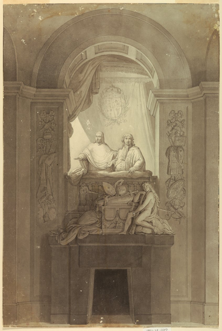 Henry Kardinal York (1725-1807) ve Charles Edward Stuart, "Genç Pretender" (1720-1788) A Sepulchral Anıtı by Unknown artist