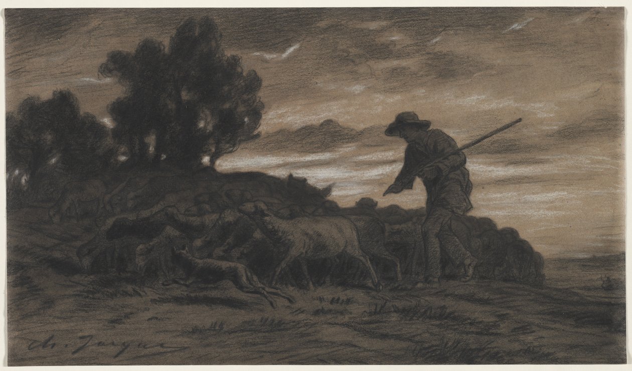 Sürüsüyle Bir Çoban by Unknown artist