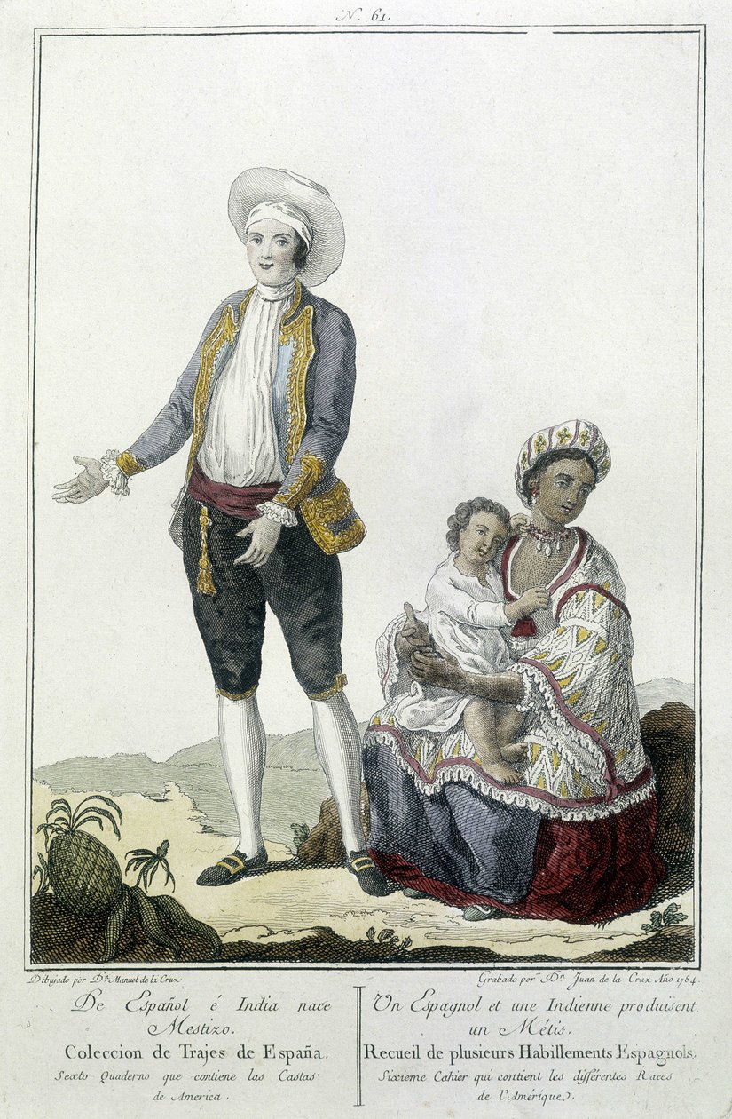 Bir İspanyol ve bir Hintli Métis