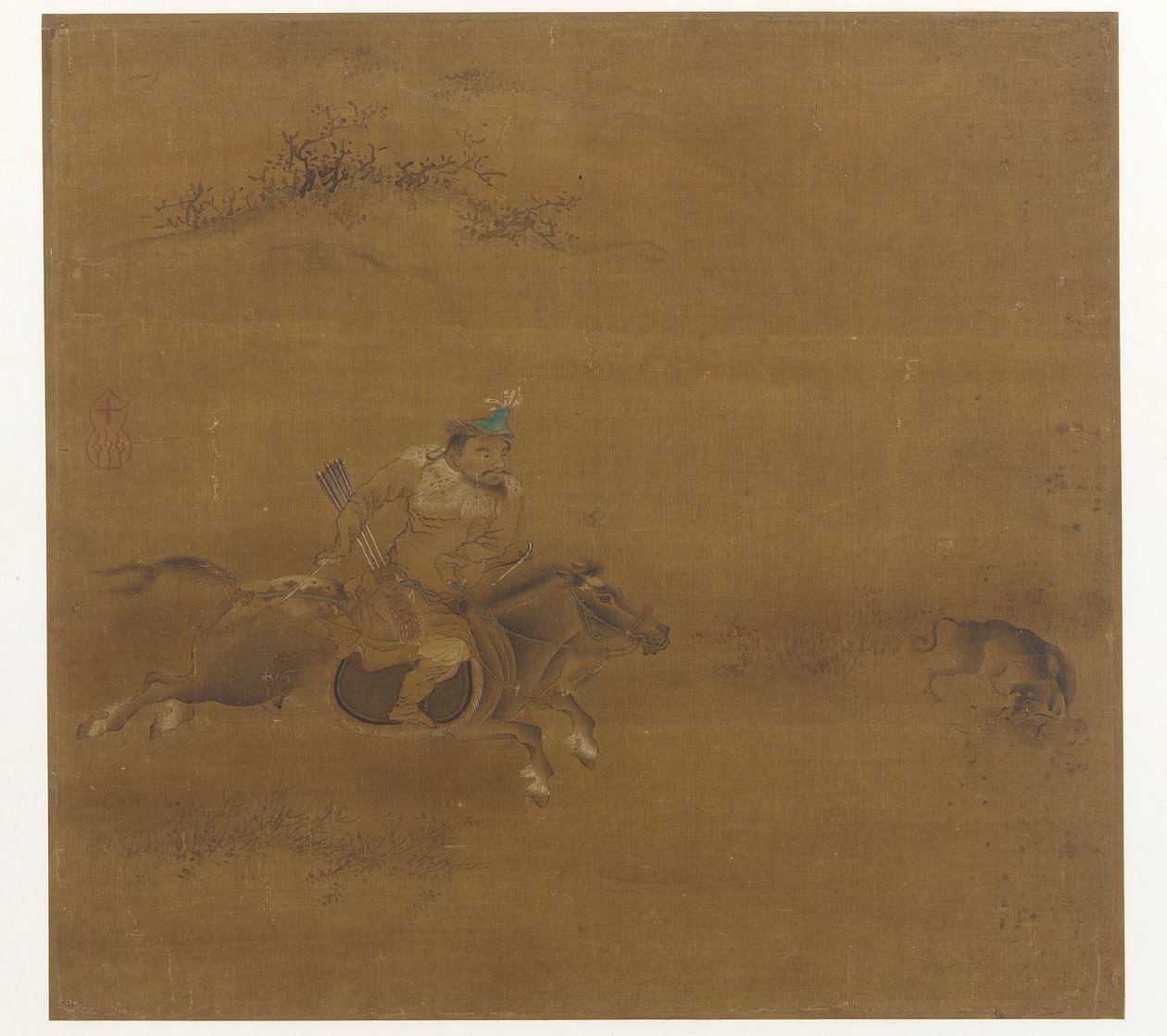 Bir Tavşanı Seyreden Tatar Süvarisi by Unknown artist