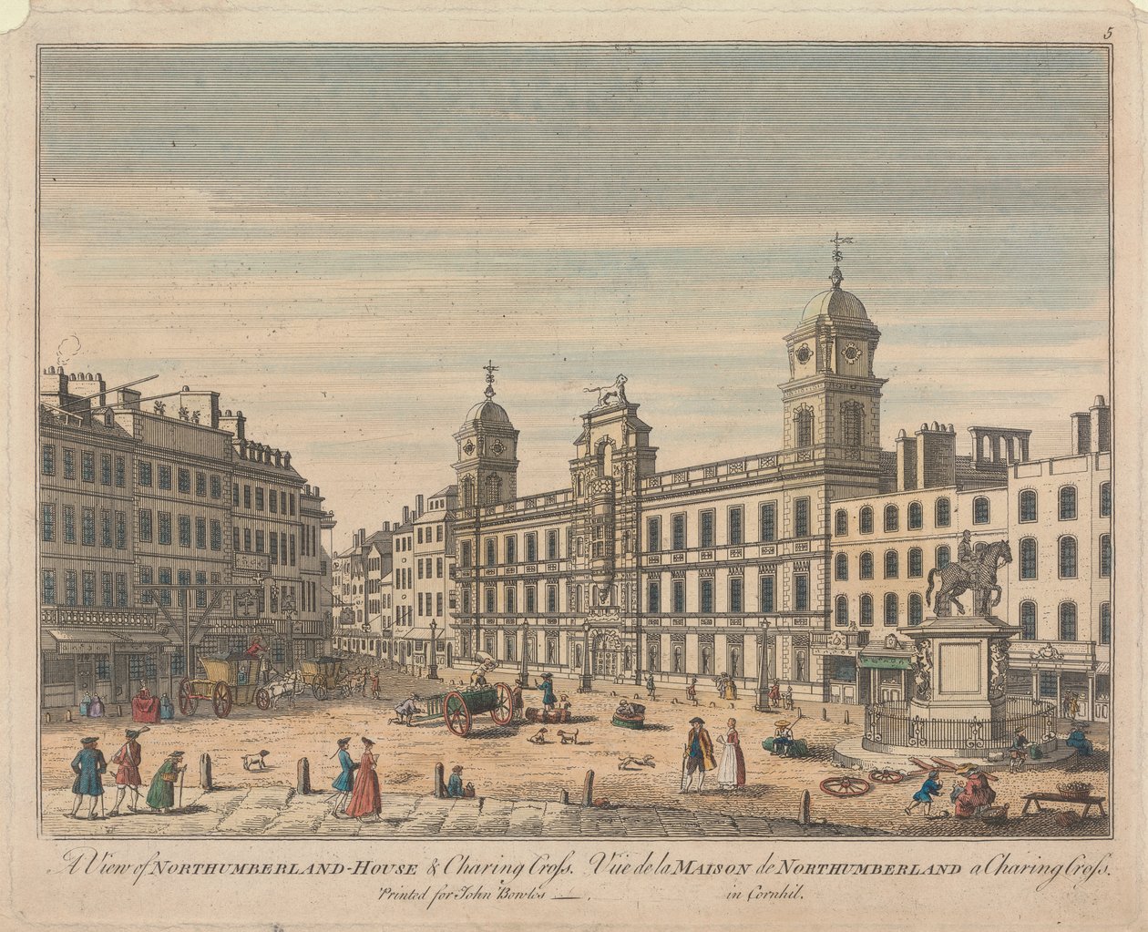 Northumberland House ve Charing Cross'tan Bir Görünüm by Unknown artist