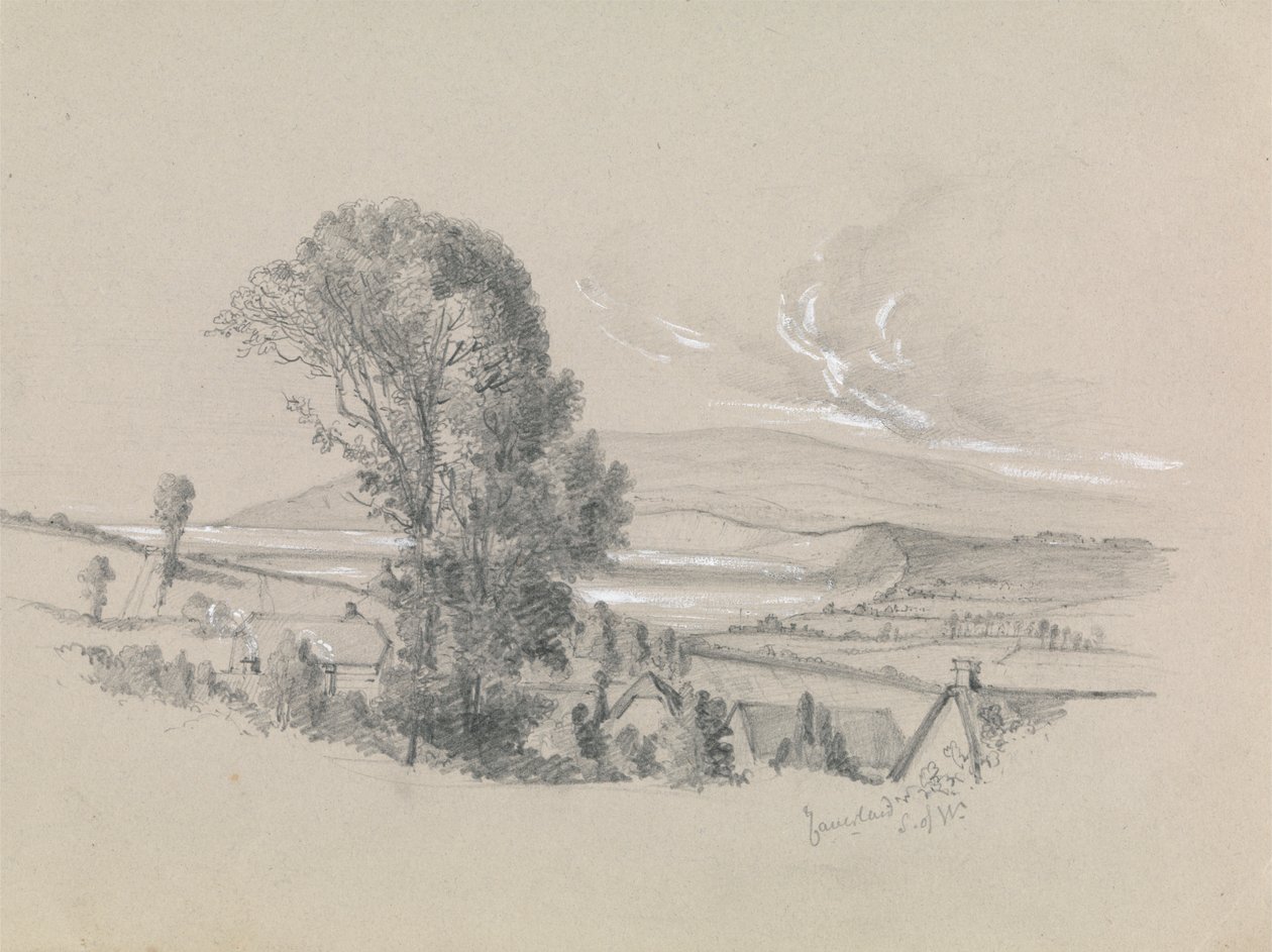 Yaverland'dan Bir Görünüm, Wight Adası by Unknown artist