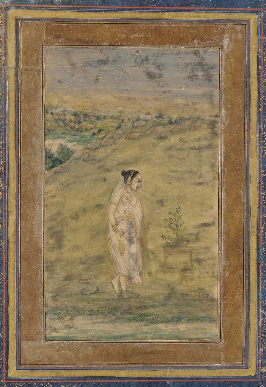 su kenarında bir kız by Unknown artist
