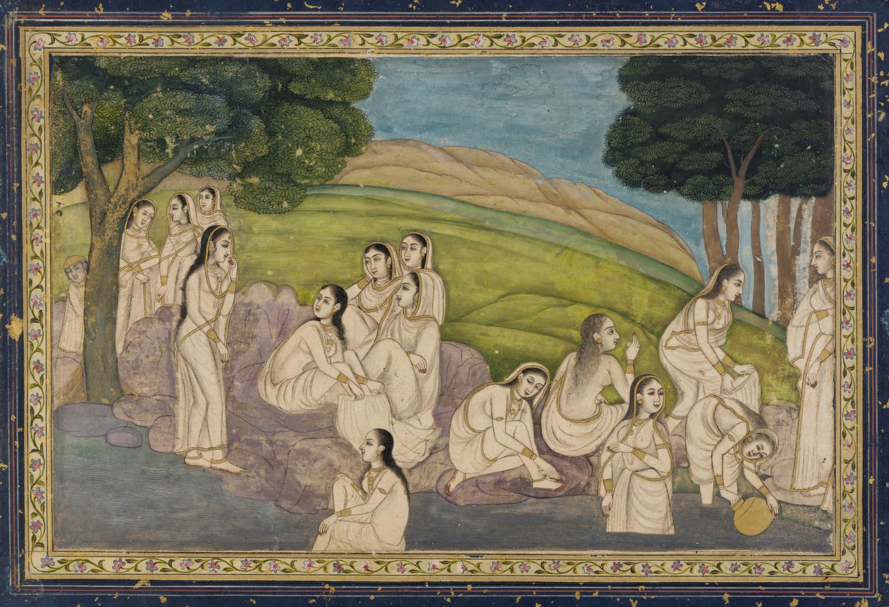 Bir grup kadın, banyo by Unknown artist