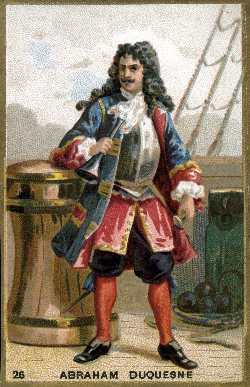 Abraham, Marquis Duquesne (1610 - 1688), Fransız denizci. 19. yüzyıl kromolitografisi. by Unknown artist