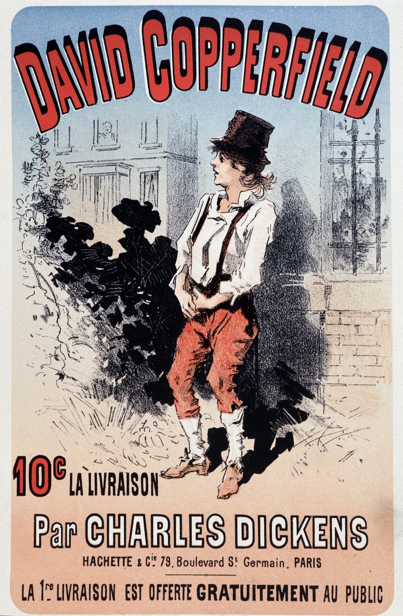 Charles Dickens tarafından “David Copperfield”ın yayınlanması için reklam afişi, v.1890 by Unknown artist