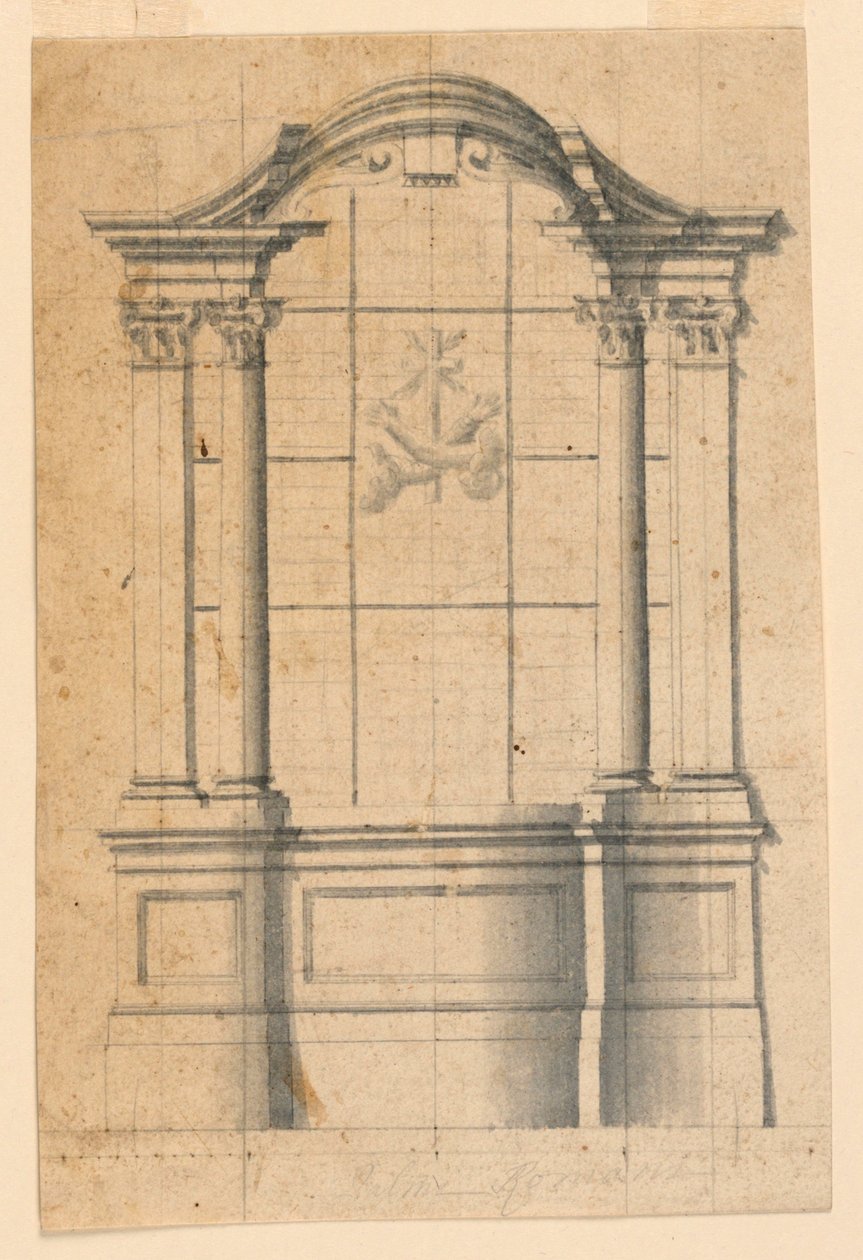 Arması ile Aedicule by Unknown artist