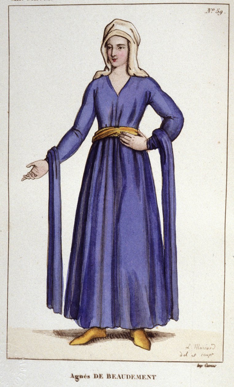 Agnès De Baudement, Beynin Hanımı (1130-1218). by Unknown artist