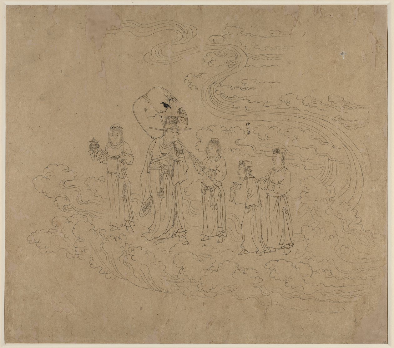 Taoist ve Budist Temaları Albümü: Taoist Tanrıların Alayı: Yaprak 10 by Unknown artist