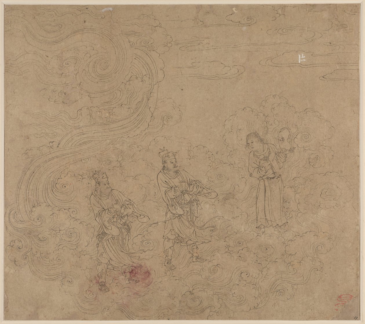 Taoist ve Budist Temaları Albümü: Taoist Tanrıların Alayı: Yaprak 17 by Unknown artist