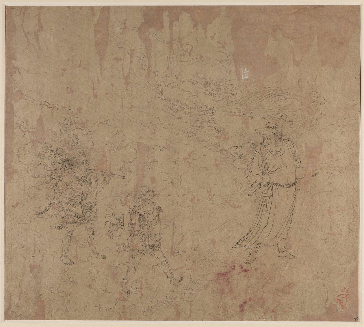 Taoist ve Budist Temaları Albümü: Taoist Tanrıların Alayı: Yaprak 18 by Unknown artist