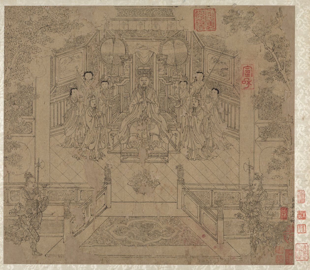 Taoist ve Budist Temaları Albümü: Taoist Tanrıların Alayı: Yaprak 1 by Unknown artist