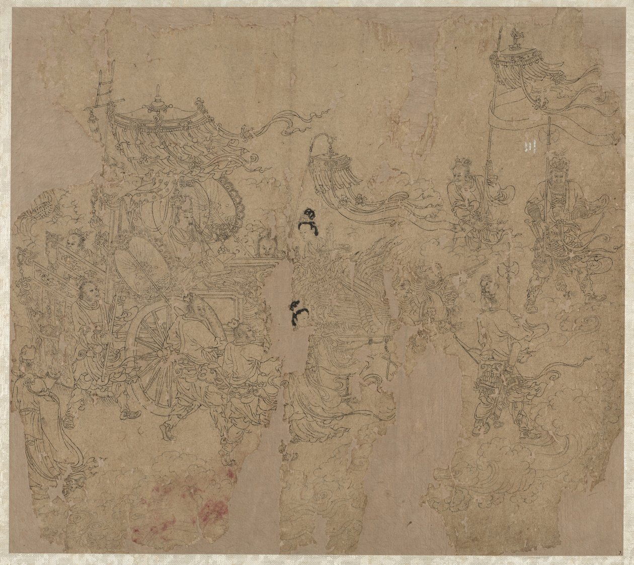 Taoist ve Budist Temaları Albümü: Taoist Tanrıların Alayı: Yaprak 3 by Unknown artist