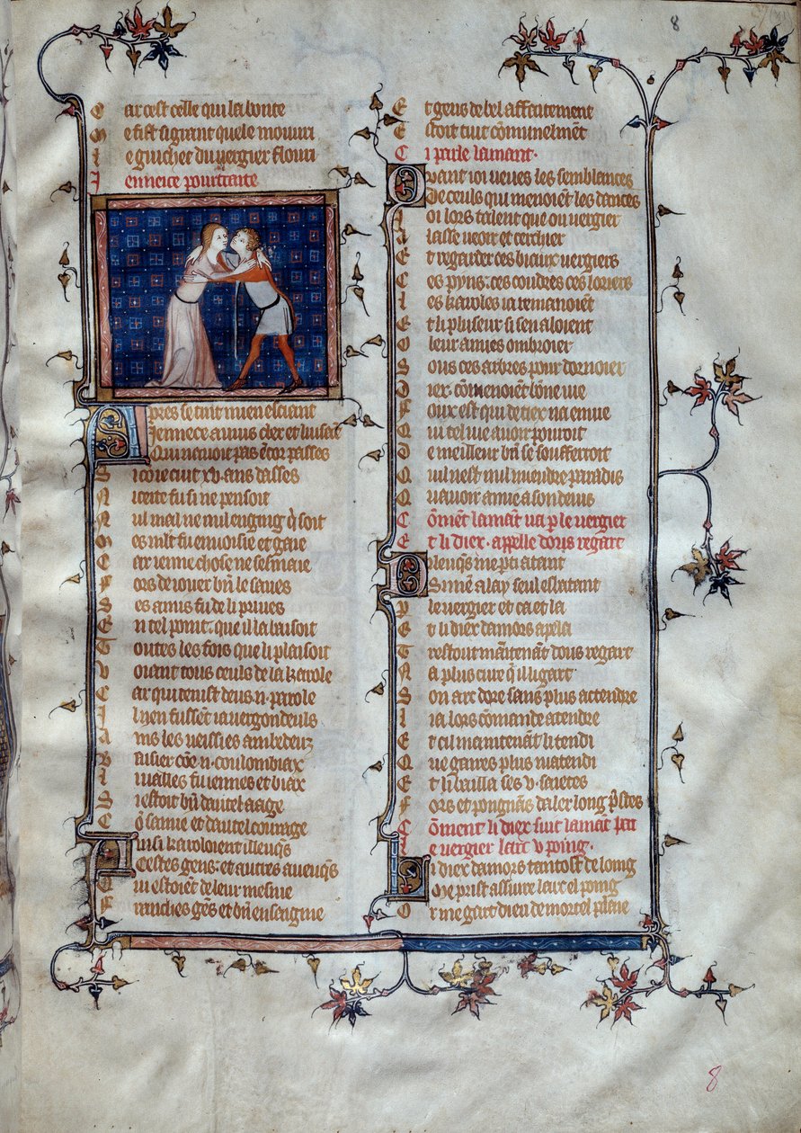 Jean de Meun, Jean de Meung veya Jean Chopinel, Jean Clopinel (c.1240-1305), yaklaşık 1370. Paris, Bibliotheque Sainte Genevieve by Unknown artist