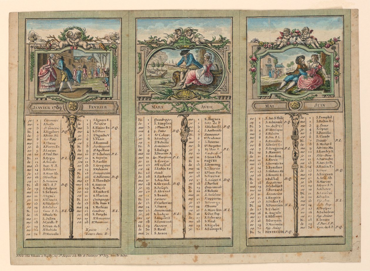 1789 için Almanak by Unknown artist
