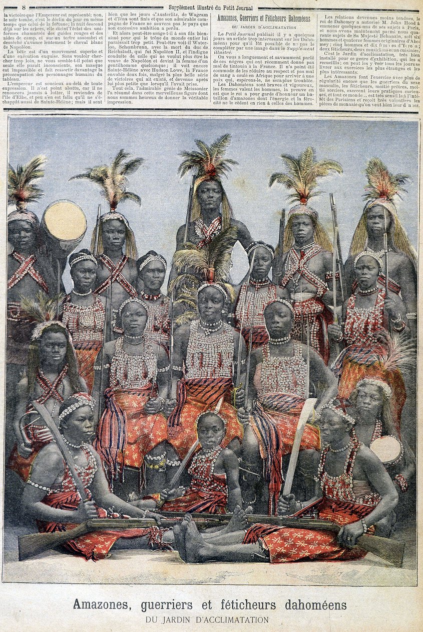 Amazonlar, savaşçılar ve Dahomean fetişleri (bugünkü Benin
