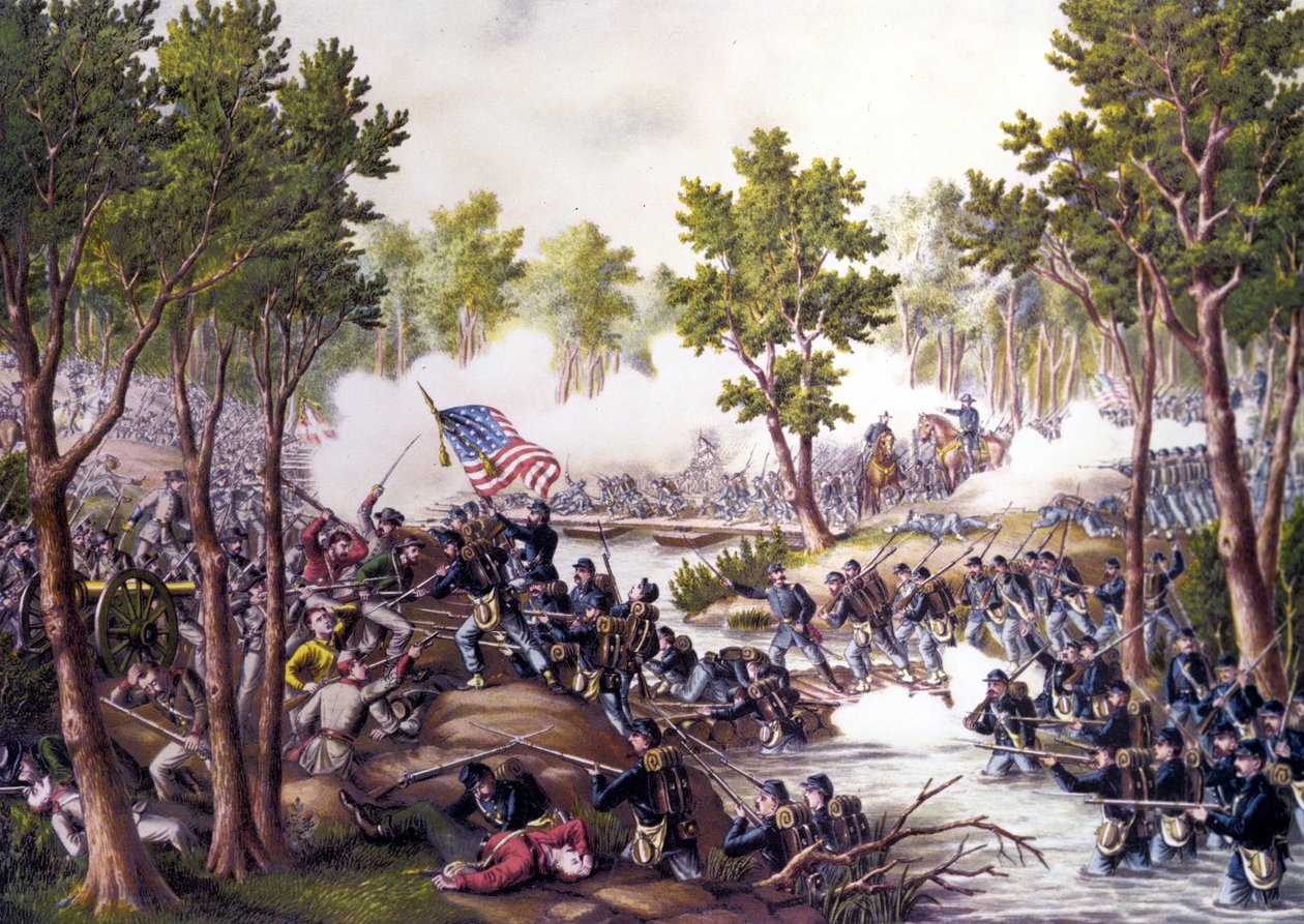 Amerikan İç Savaşı (1861 - 1865): Spotsylvania Adliye Sarayı (Virginia) Savaşı 08-21 Mayıs by Unknown artist