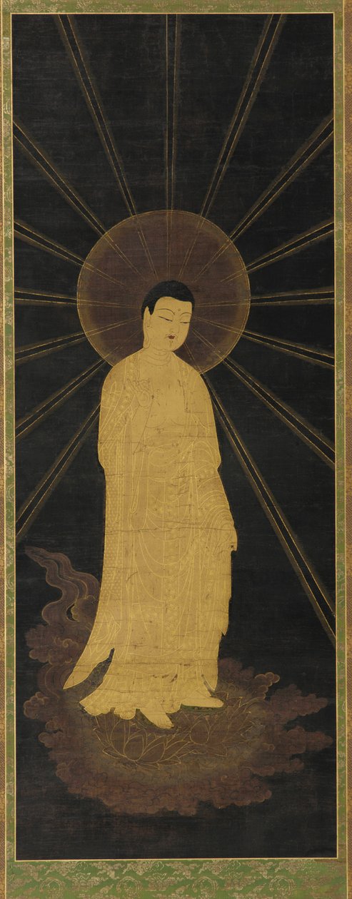 Amitabha (Amida) ruhları cennete davet ediyor by Unknown artist
