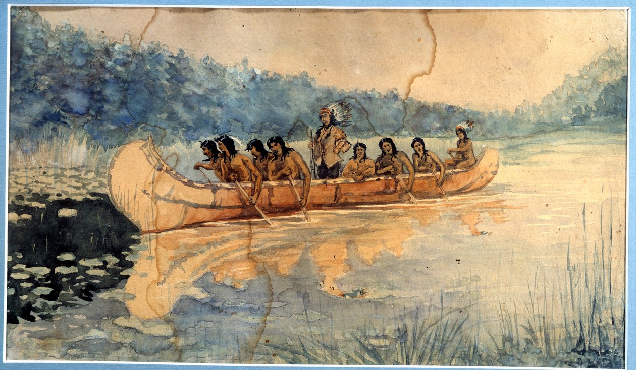 Anonim suluboya. 19. yüzyıl La Rochelle, Yeni Dünya Müzesi by Unknown artist
