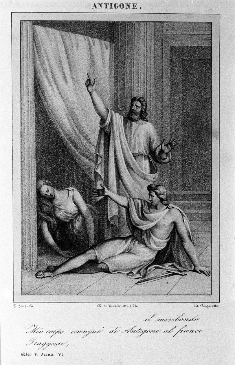 Antigone Perde 5, sahne 6. Vittorio Alfieri tarafından 1783