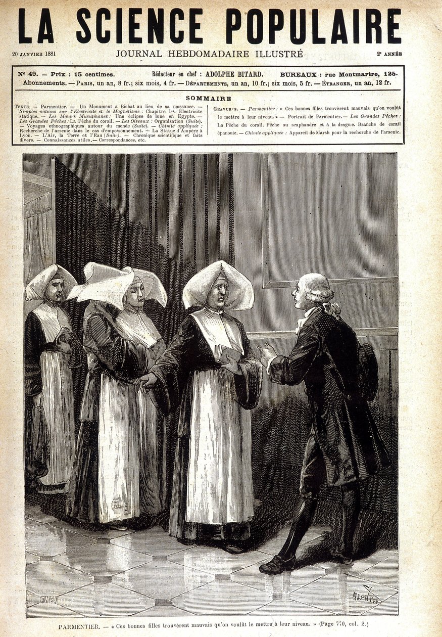 Antoine Augustin Parmentier (1737 - 1813), Fransa
