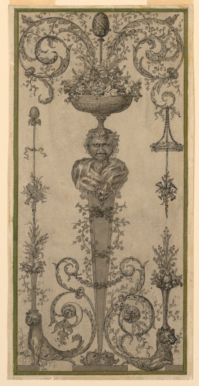 Panel İçin Arabesk Tasarım by Unknown artist