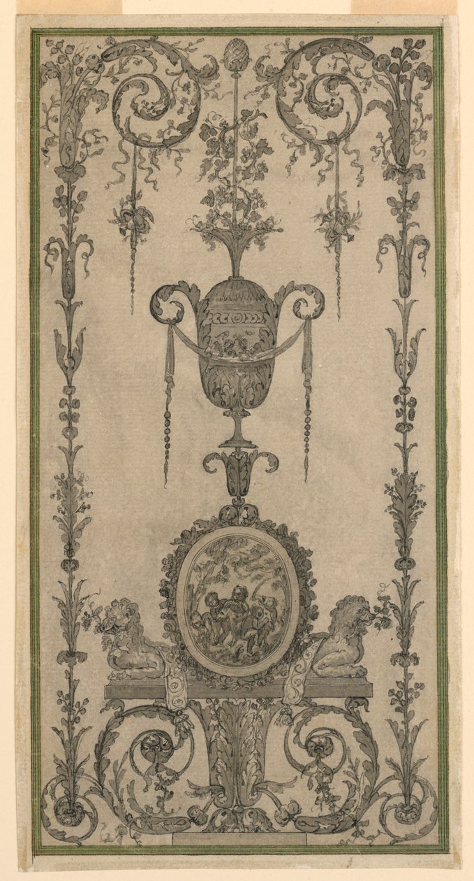 Panel İçin Arabesk Tasarım by Unknown artist
