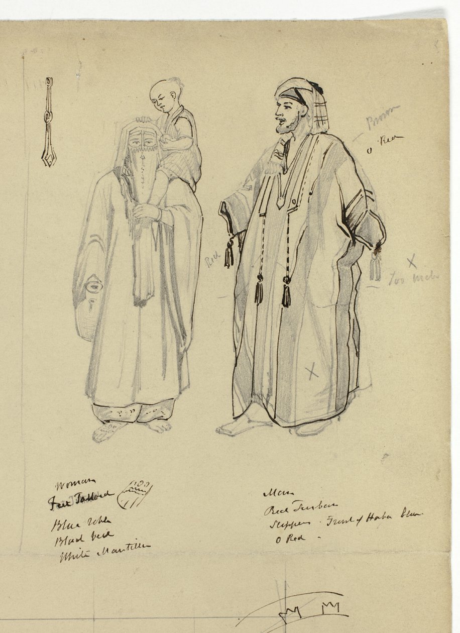 Arap Adam, Kadın ve Çocuk by Unknown artist