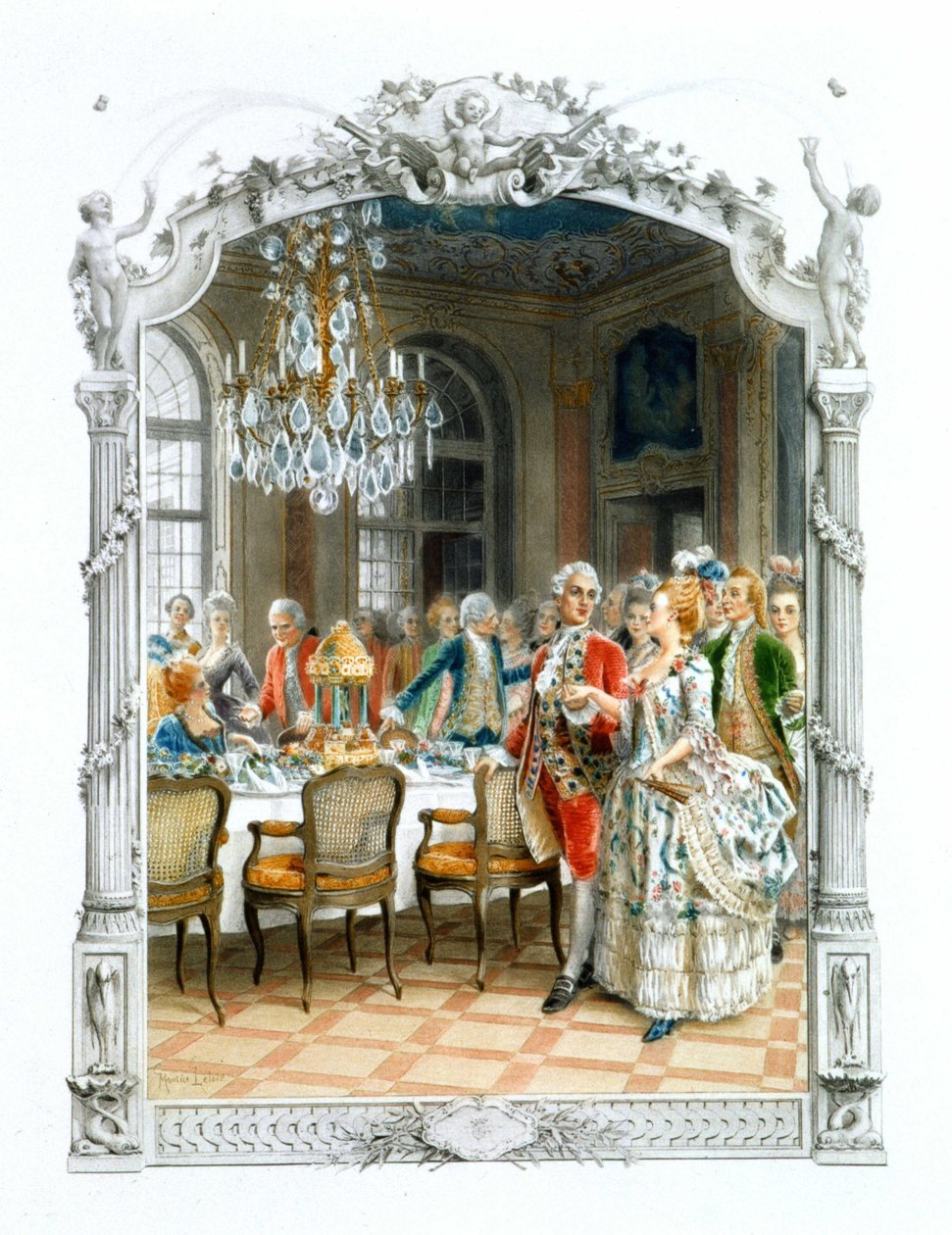17. yüzyılda masada aristokratlar - “Geçen yüzyılda kaliteli bir kadın” by Unknown artist