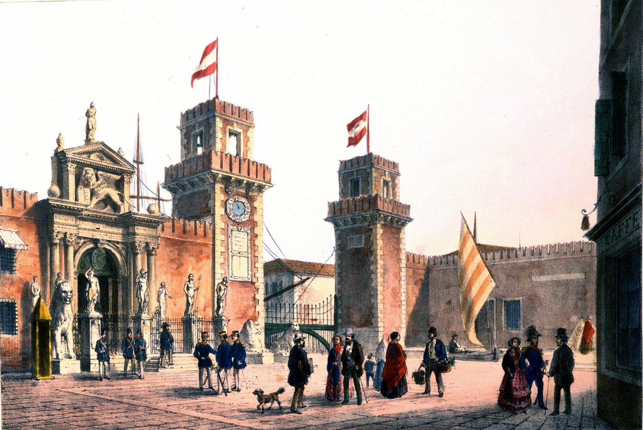 19. yüzyılda Venedik Arsenal. by Unknown artist
