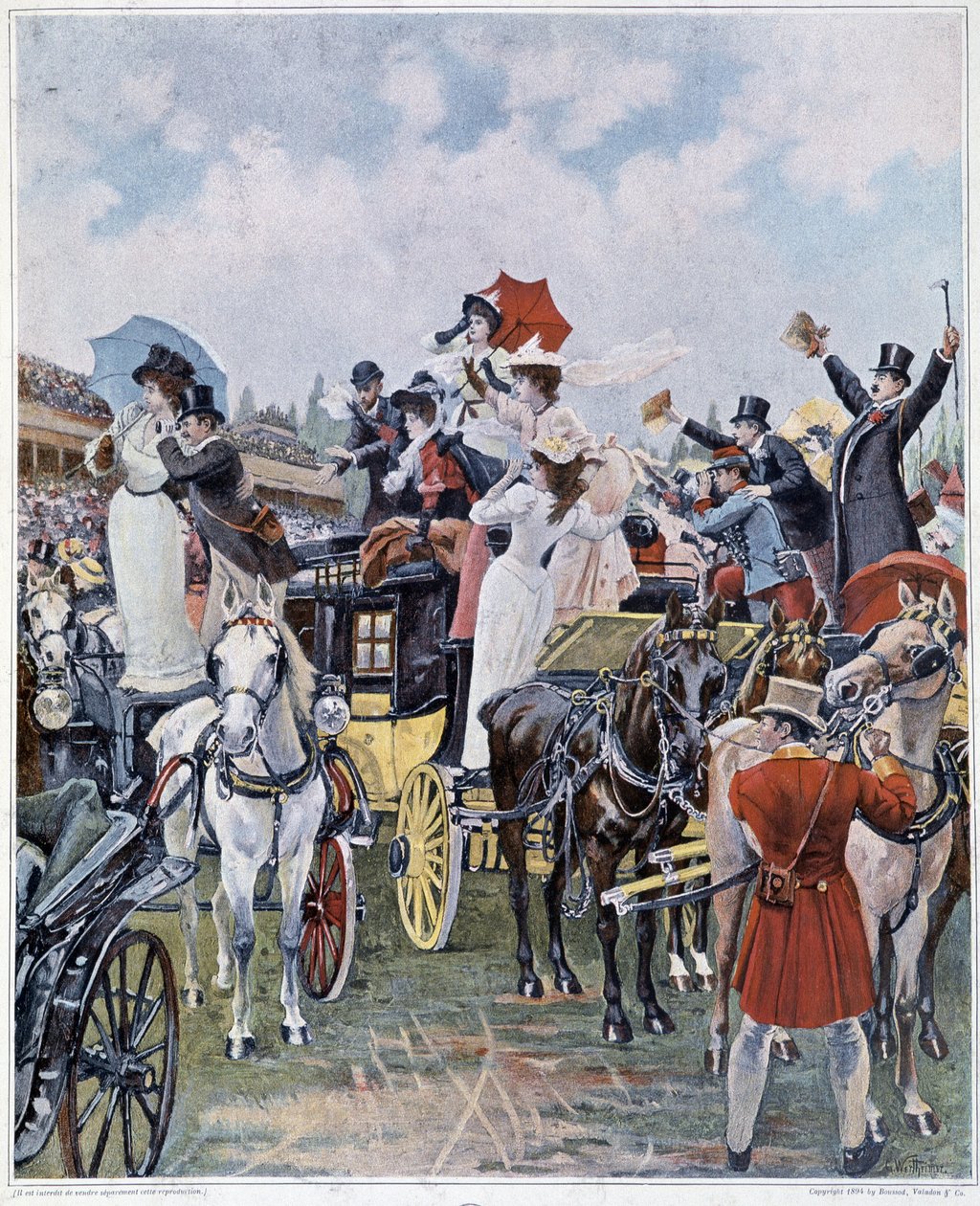 Yarışlarda: favorinin gelişi by Unknown artist