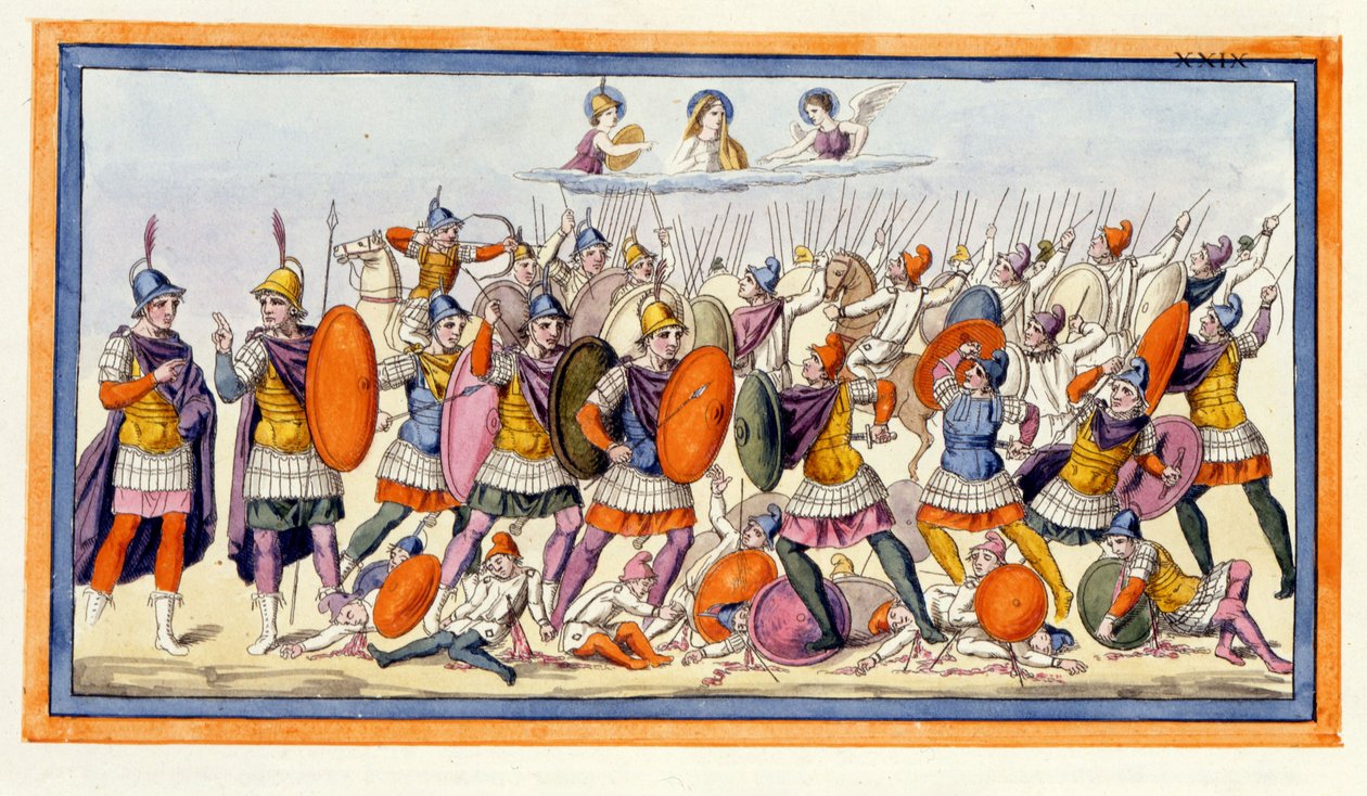 Athena ve Hera, Yunanlılara karşı mücadelelerinde Truvalıları destekler. L