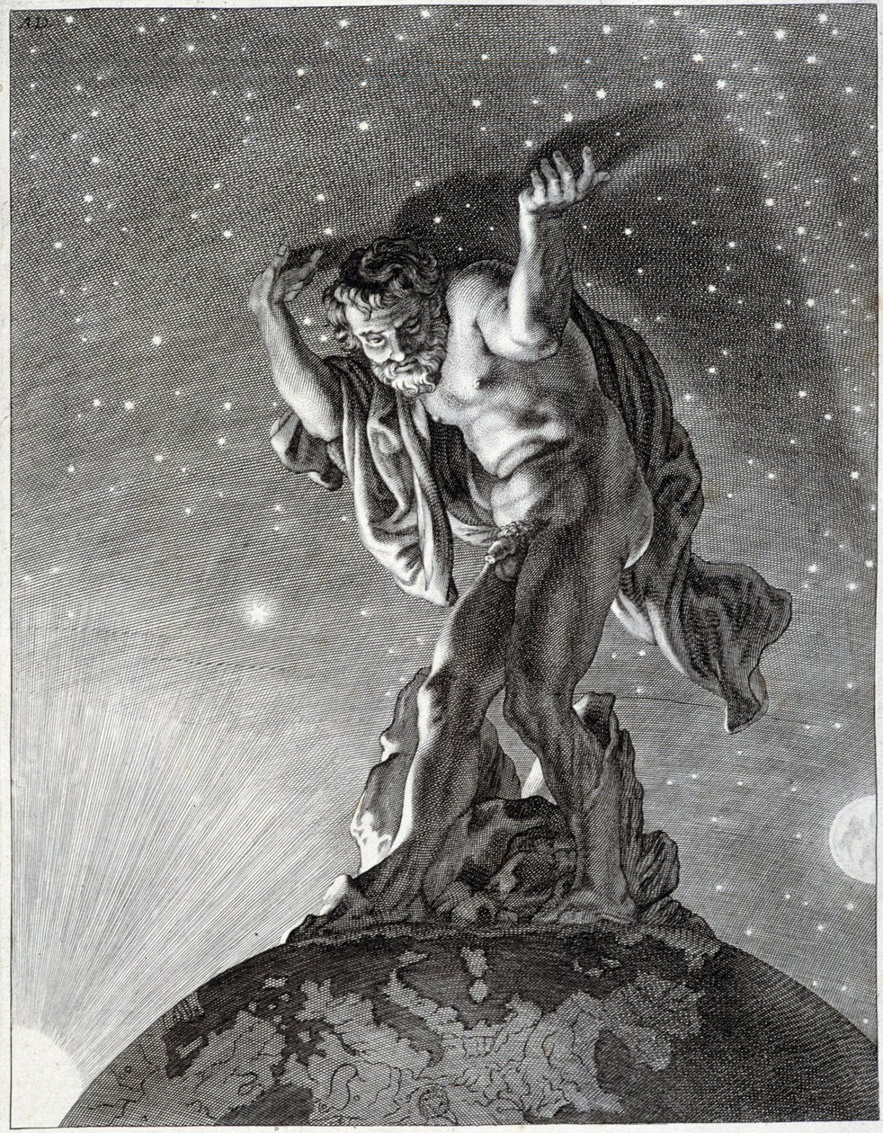 Atlas gökyüzünü destekliyor. by Unknown artist