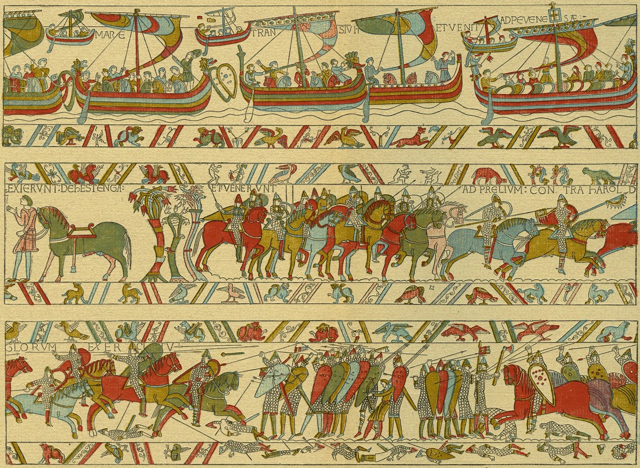Bayeux halısı. Norman saldırısı by Unknown artist