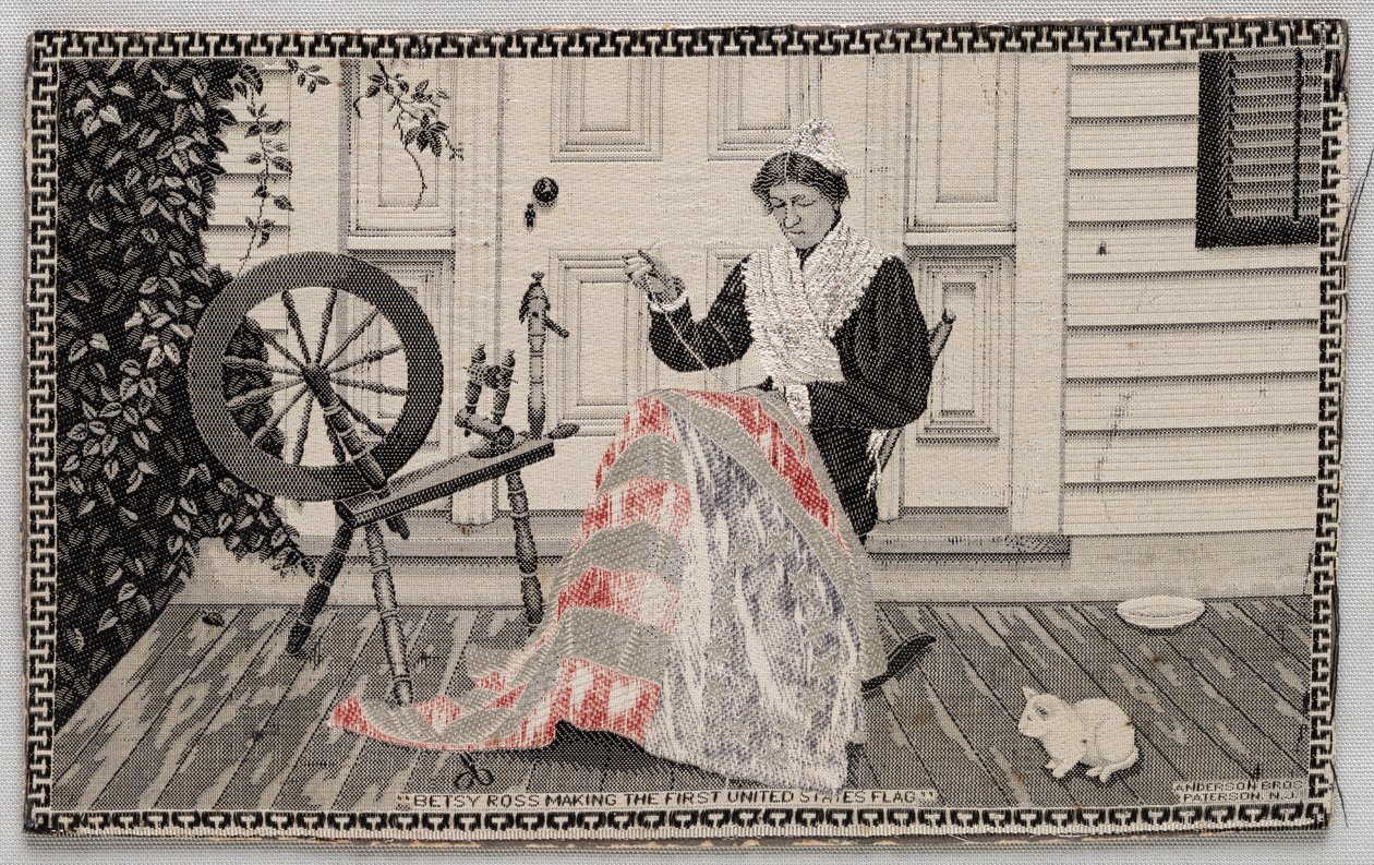 Betsy Ross İlk Birleşik Devletler Bayrağını Yapıyor by Unknown artist
