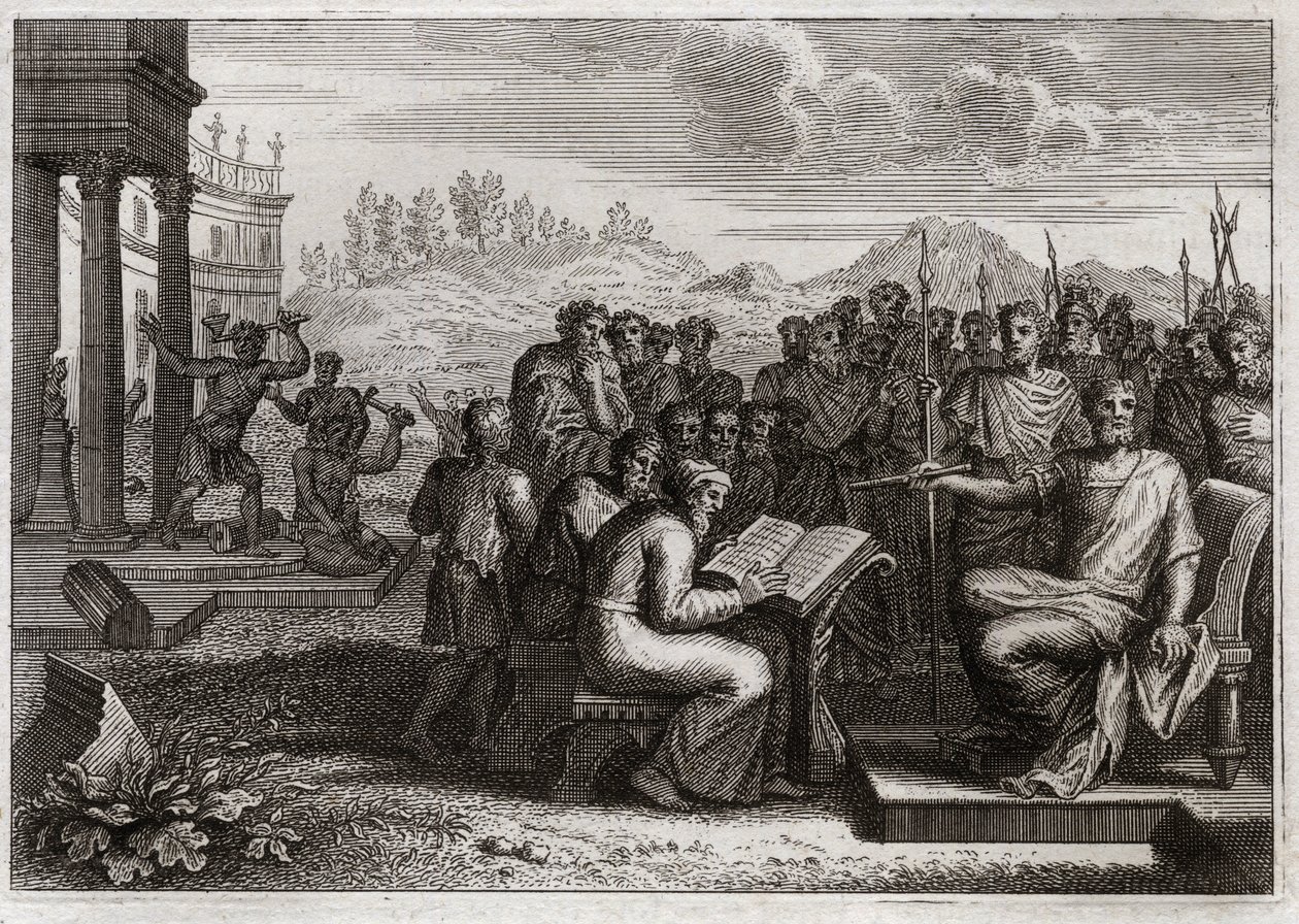 Royaumont İncili, Eski Ahit: Piete of Josias. Yahuda kralı Yoşiya, krallığında Tanrı
