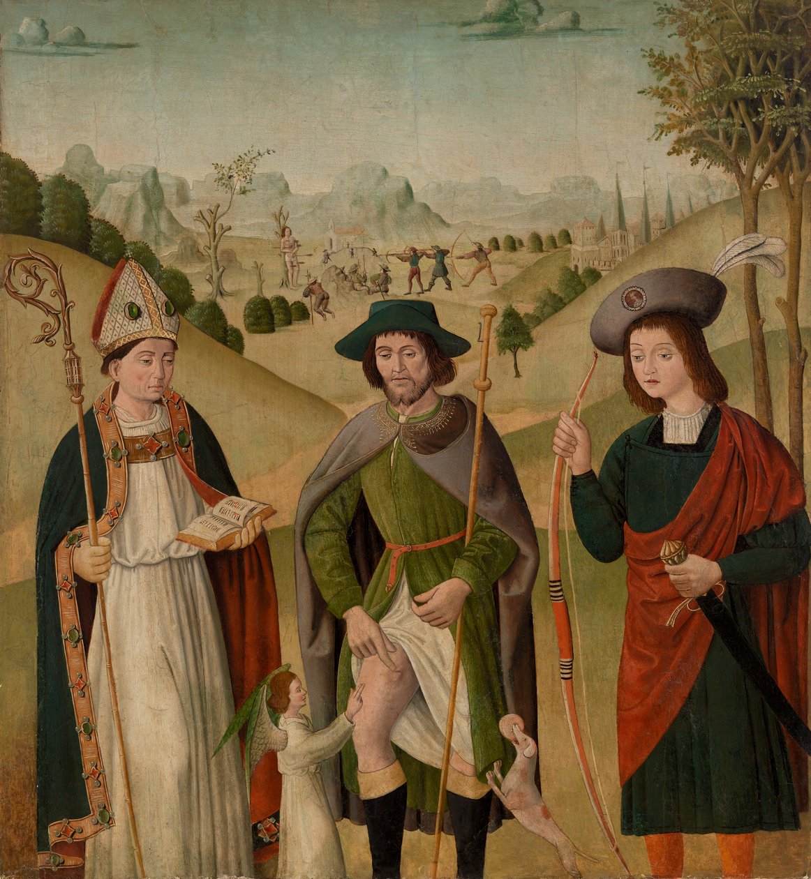 Piskopos Aziz, Aziz Roch ve Aziz Sebastian by Unknown artist