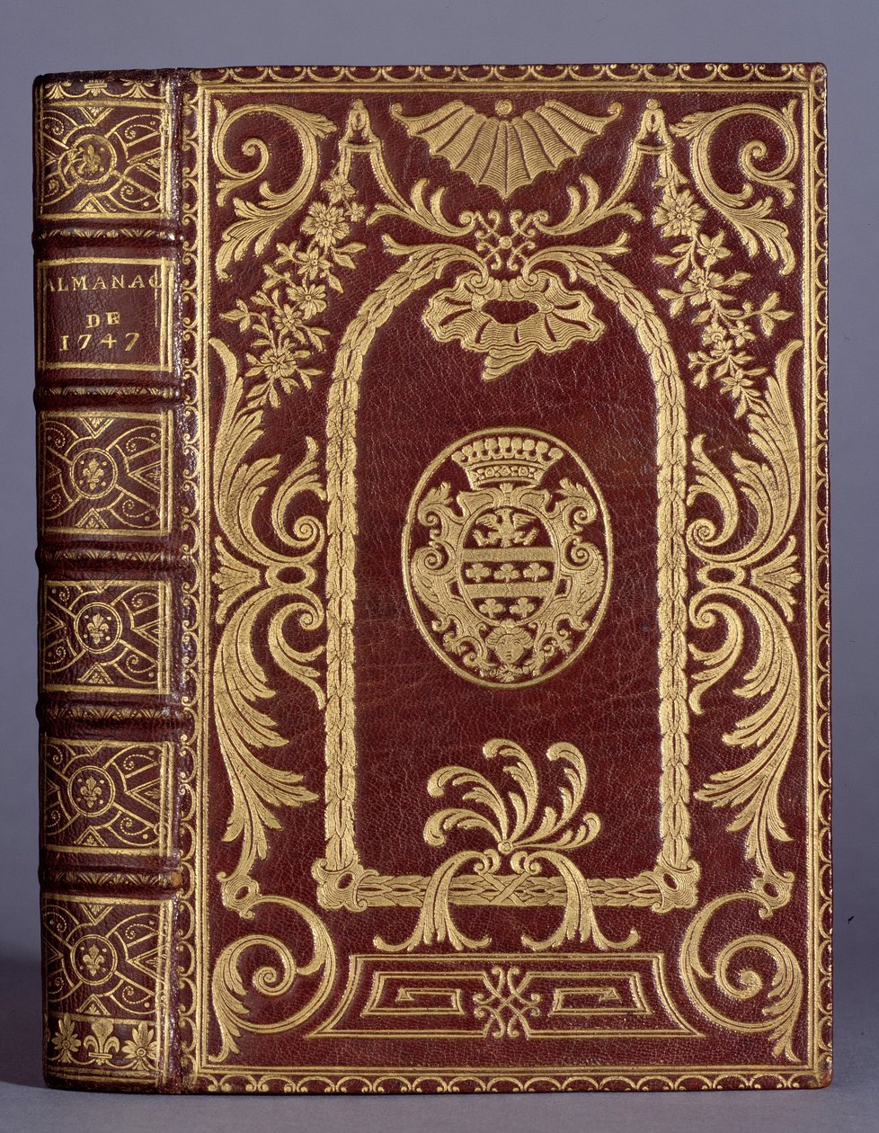 Kitap kapağı, süslemeli cilt, 1747