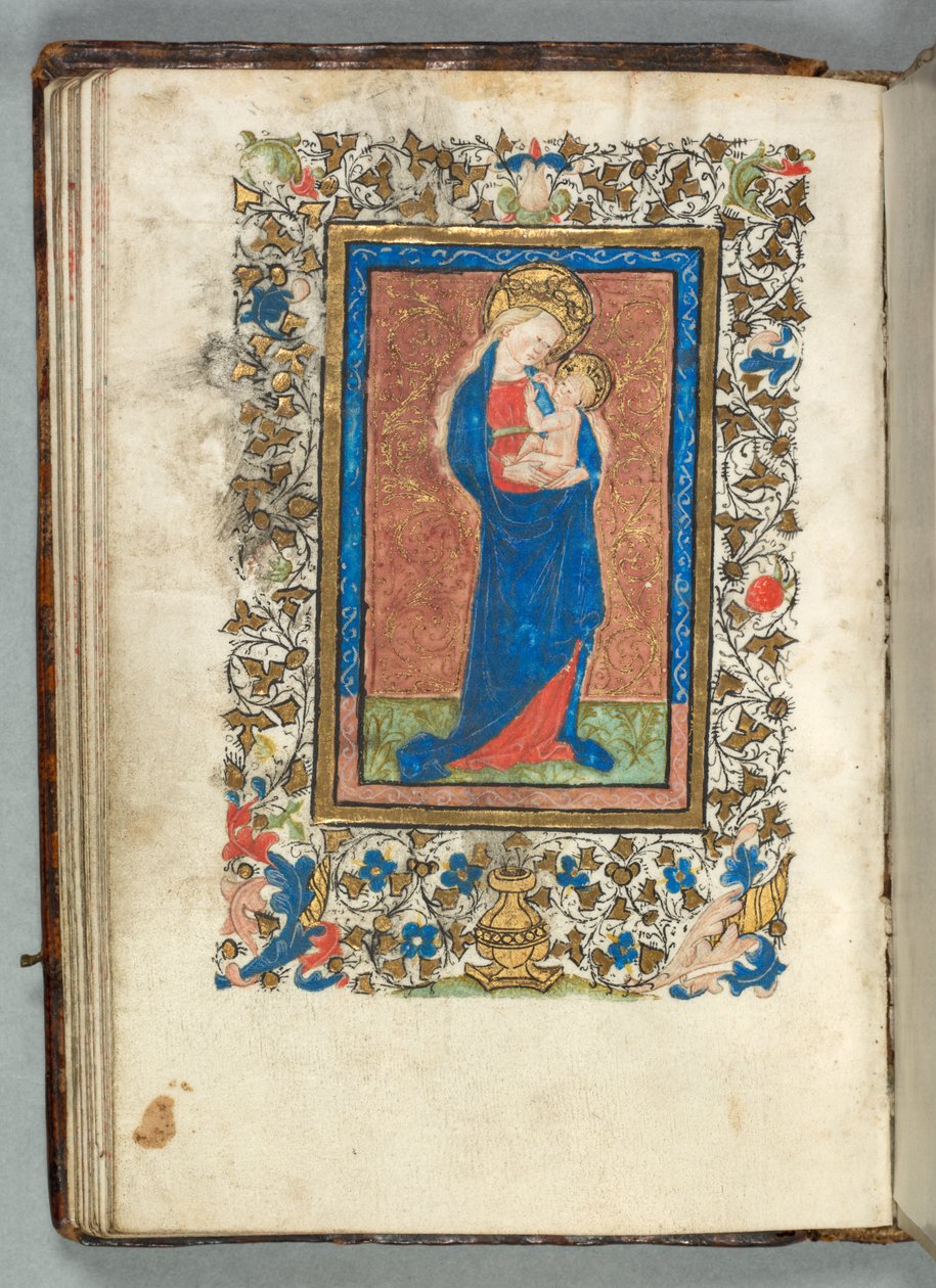 Saatler Kitabı (Metz Kullanımı): Fol. 26v, Bakire ve Çocuk by Unknown artist