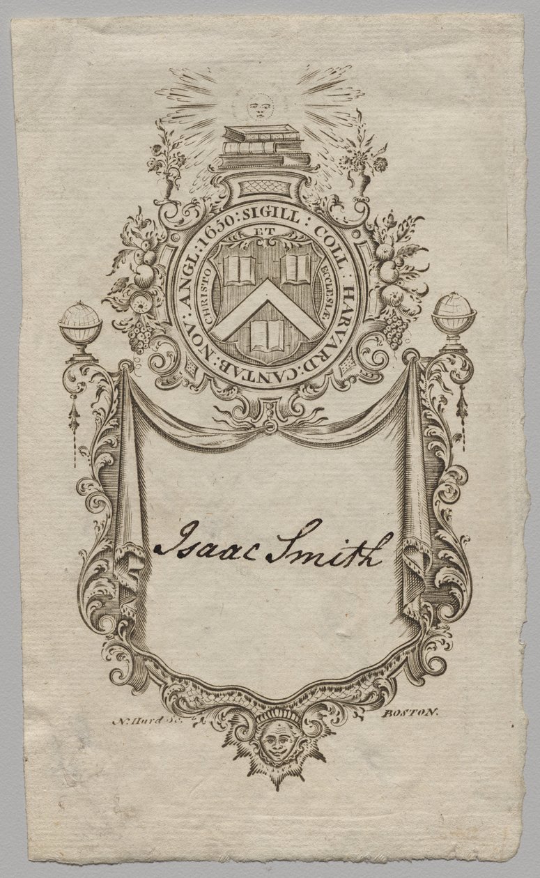 Kitap Plakası: Üzerinde Isaac Smith yazılı Arması by Unknown artist