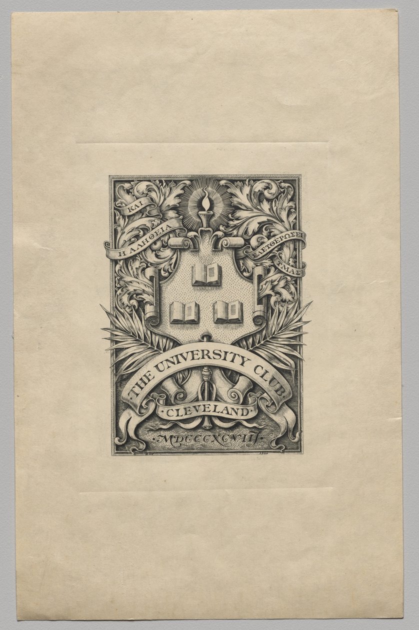 Kitapçık: Üniversite Kulübü, Cleveland by Unknown artist